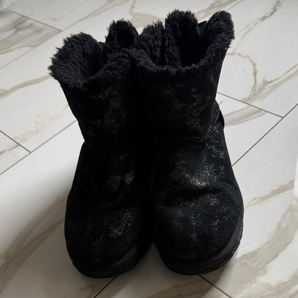 UGG Black Glitter Winter Boots